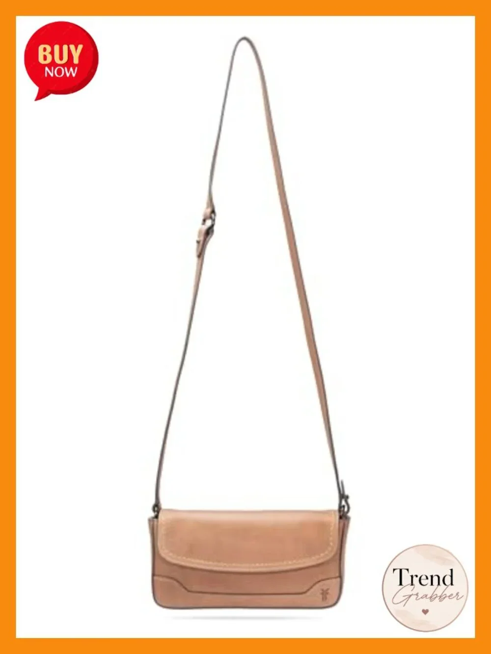 Leather Wristlet Crossbody with Zip Closure and Card Slots